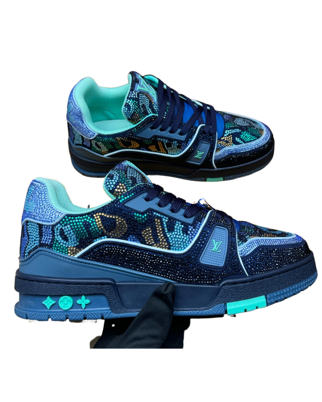 Sneaker Strass Blue